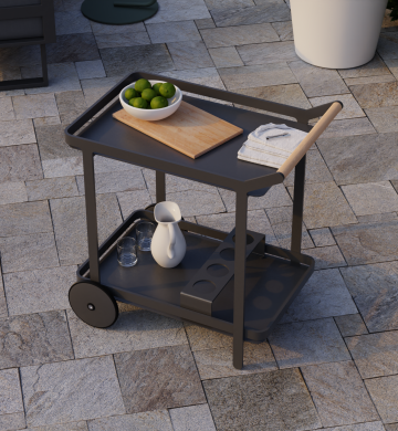 Stylish & Durable Imola Outdoor Bar Cart – Charcoal