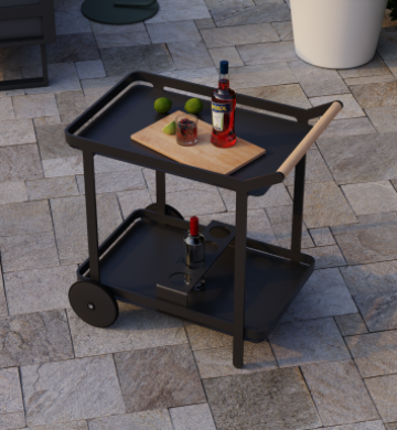 Elegant & Functional Imola Outdoor Bar Cart – Black