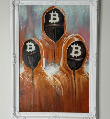 Hand-Painted Bitcoin Artwork | Bitcoin Oil Paintings